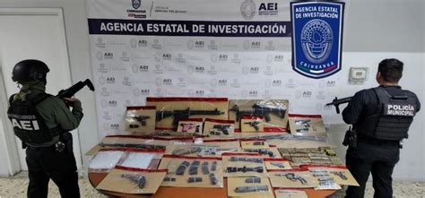 DETIENE FGE A TRES HOMBRES CUATRO MUJERES ASEGURAN 11 ARMAS LARGAS Y