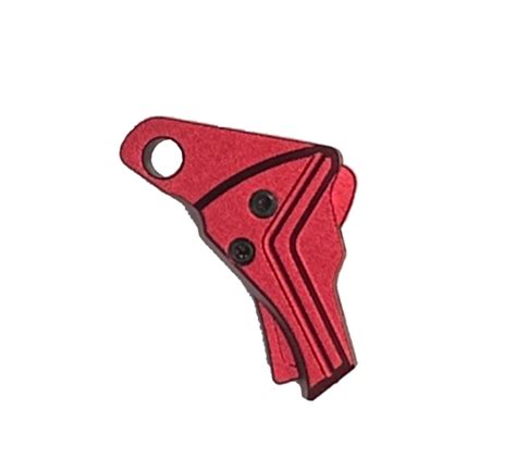 Red Anodized Aluminum Trigger Shoe Assembly For Glock Gen 1 4 Km Tactical