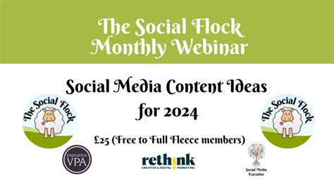 Social Media Content Ideas - Webinar - 12 January | Social Media Executive