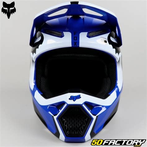 Casque cross Fox Racing V1 Leed bleu Équipement moto