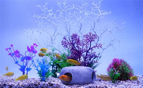 Amazon Fishdance Aquarium Plants Artificial Fish Tank Plastic