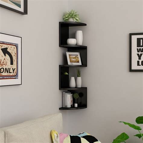 Kruzo Tier Minimalist Floating Wall Mount Corner Shelves Lazada Ph