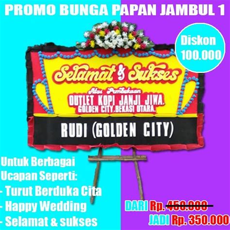 Jual Bunga Papan Jambul 1 Duka Cita Wedding Dan Selamat Sukses