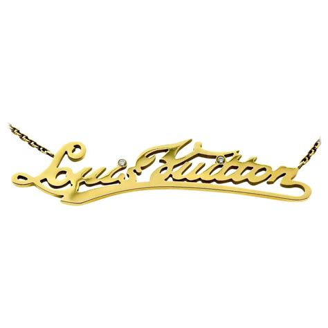 Louis Vuitton Signature Diamond Gold Necklace For Sale At 1stdibs Lv