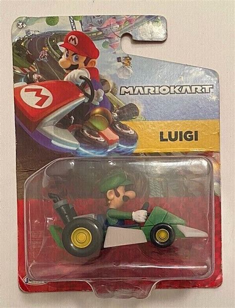 Mario Kart Luigi Figure Race Car Kart Nintendo Jakks