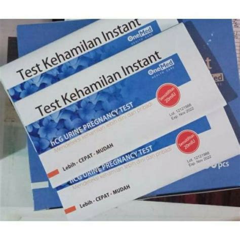 Tes Kehamilan 1 Box Isi 50 Pcs Instant Onemed Strip Tes Hamil Testpack