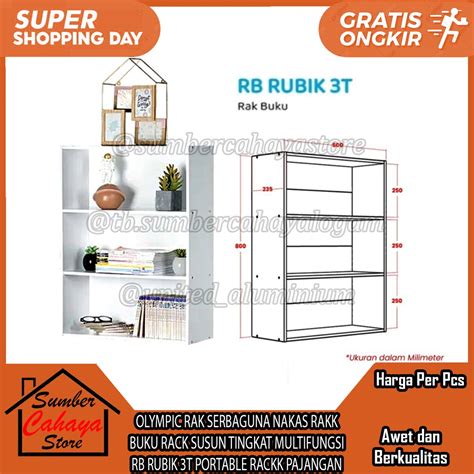 Jual OLYMPIC RAK SERBAGUNA NAKAS RAKK BUKU RACK SUSUN TINGKAT