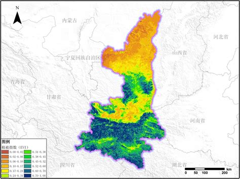 卫星遥感数据反演陕西省增强型植被指数（evi）产品 生态环境类 地理国情监测云平台