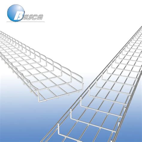 Stainless Steel Wire Mesh Cable Tray Straight Type Zinc Plated Steel