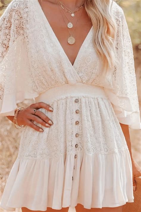 Robe Blanche Boh Me Robes Bohemes