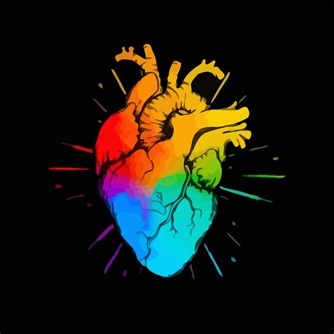 Lgbt Rainbow Heart Gay Heart Womens Wall Art Prints Design And Poster