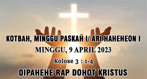 KHOTBAH MINGGU PASKAH I 9 APRIL 2023 HURIA KRISTEN INDONESIA HKI