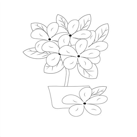 Abstract Flower Coloring Pageflower Coloring Page 20322630 Vector Art