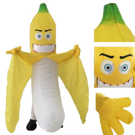 New Banana Inflatable Costume For Halloween Costume Adult Cosplay Costume Headplay Bad Banana