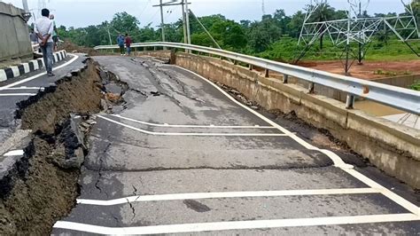 Assam Newly Built National Highway Collapses In Bongaigaon Due To Heavy Rain