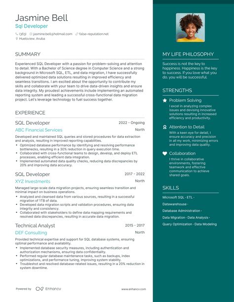 Sql Developer Resume Examples How To Guide For