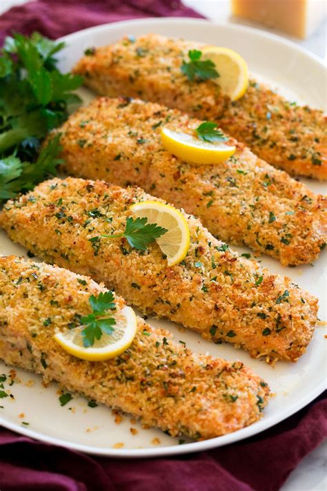 Baked Parmesan Crusted Salmon Panko Salmon Recipe Salmon Recipes Oven