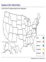 Regions of the U.S. Worksheets