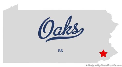 Map of Oaks, PA, Pennsylvania