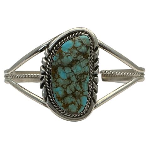 1970s Sterling Silver And Turquoise Navajo Cuff Bracelet At 1stdibs