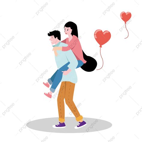 Gambar Pasangan Valentine Bahan Pasangan Kartun Hari Valentine Karakter Png Dan Vektor Dengan