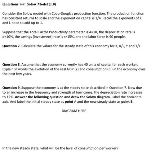 Solved Consider The Solow Model With Cobb Douglas Production Chegg