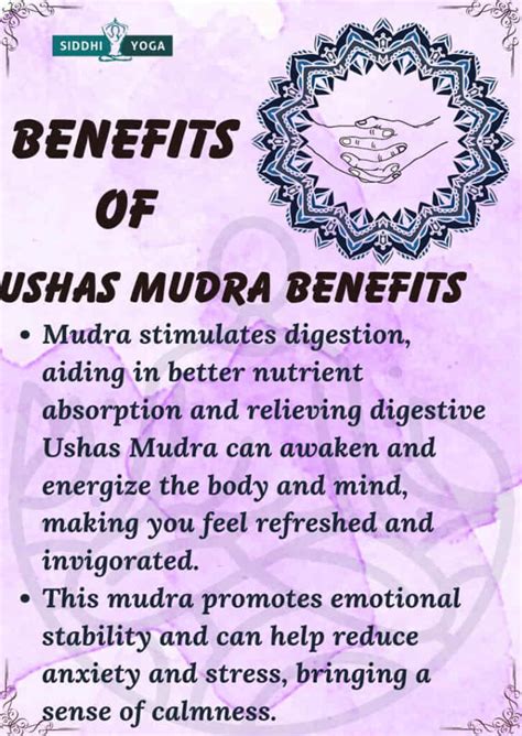 Ushas Mudra Meaning Benefits How To Do Siddhi Yoga