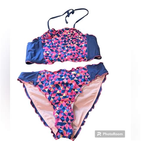 Hobie Swim Hobie Girls Big High Neck Bikini Top And Hipster Bottoms Poshmark