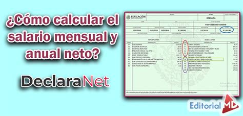 Cómo calcular el salario mensual y anual neto Declaranet