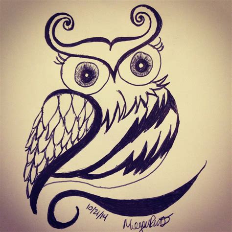 Easy Cute Owl Drawing at GetDrawings | Free download