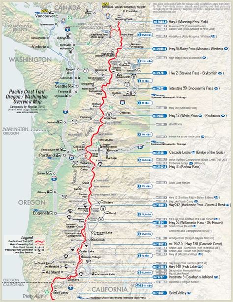 Take a Hike!: Map of the Pacific Crest Trail