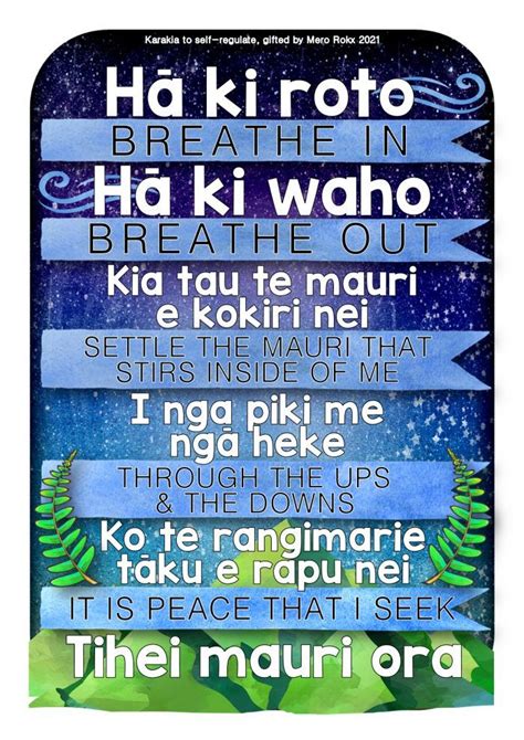 Karakia To Self Regulate In 2024 Te Reo Maori Resources Maori Words