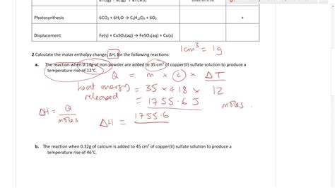 Tutorial Calculating Molar Enthalpy Change YouTube