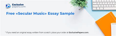 Secular Music - Read a Free Music Essay at ExclusivePapers.com