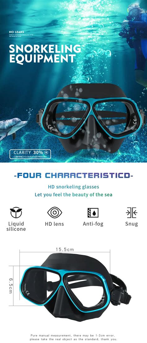 Metal Frame Whole Freediving Mask Low Volume Scuba Diving Equipment