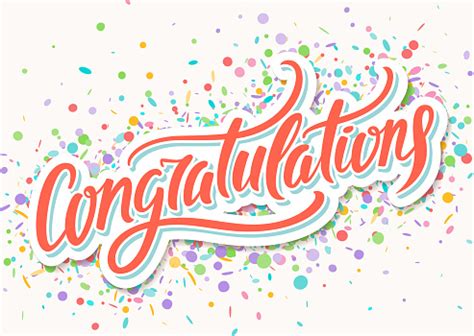 Congratulations Card Hand Lettering Stock Illustration - Download Image Now - iStock