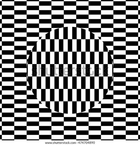 Illustration Black White Phenomenal Optical Illusion Stock Vector