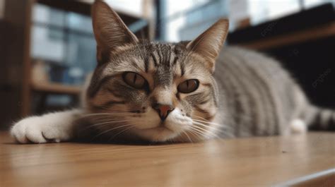 Fondo Gato Acostado En Una Mesa De Madera Fondo Gato Gato Mascota Gato