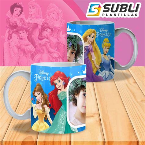 Dise Os Plantillas Para Tazas De Princesas De Disney Subliplantillas