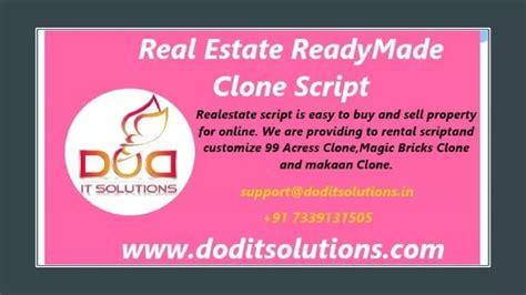 PPT Real Estate Clone Script Readymade Clone Script PowerPoint