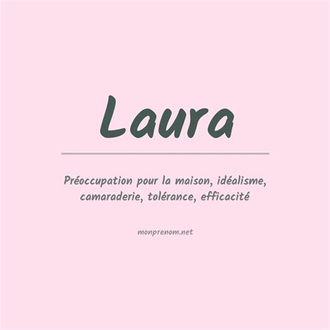 Signification Du Pr Nom Laura