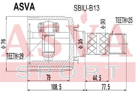 ШРУС ВНУТРЕННИЙ 29x35x25 | ASVA.ru | Запчасти для автомобилей ...