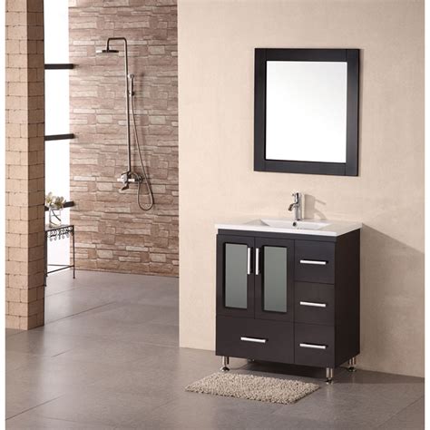 Design Element Stanton 32 Modern Vanity W Drop In Sink Espresso