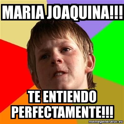 Meme Chico Malo Maria Joaquina Te Entiendo Perfectamente