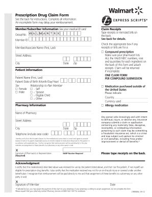 Fillable Online Express Scripts Claim Form Claim Form Written By