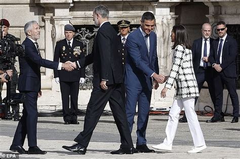 Queen Letizia Of Spain Looks Effortlessly Chic In Monochrome Ensemble