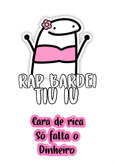 A Pink And White Sticker With The Words Rap Bardo