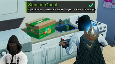 Open Produce Boxes At Condo Canyon Or Sleepy Sound Fortnite Season