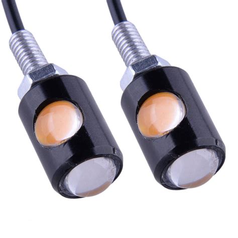 X Universal Motorcycle Mini Led Turn Signals Indicator Amber Blinker