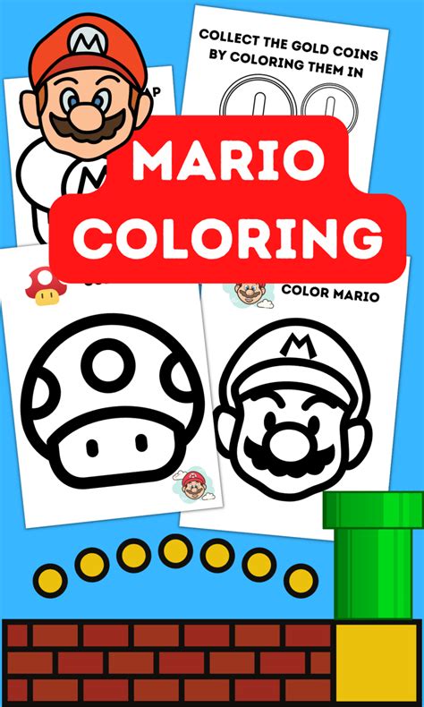 Super Mario Coloring Pages Free Printable Pixel Color By Number